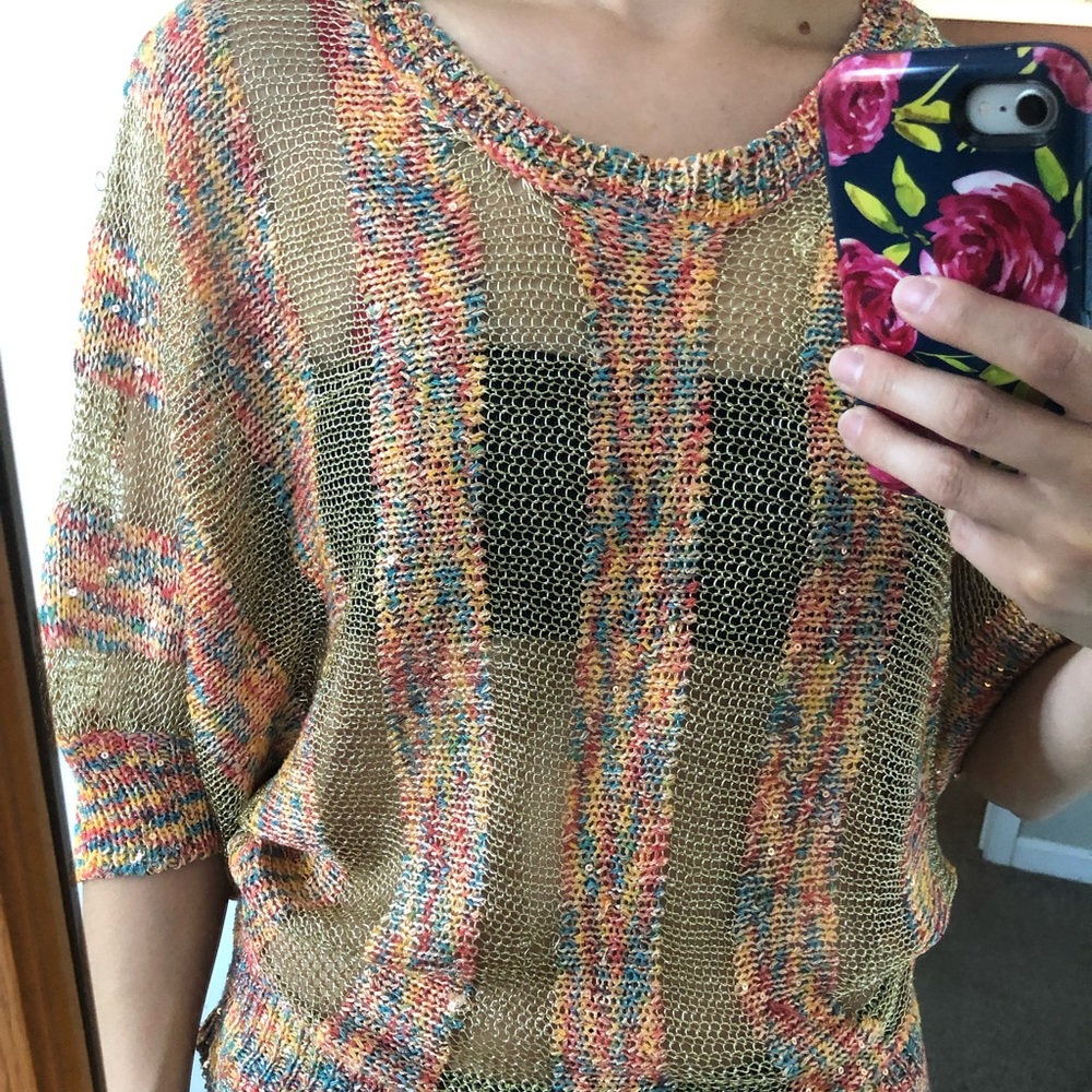 Beautiful gold multi color sweater